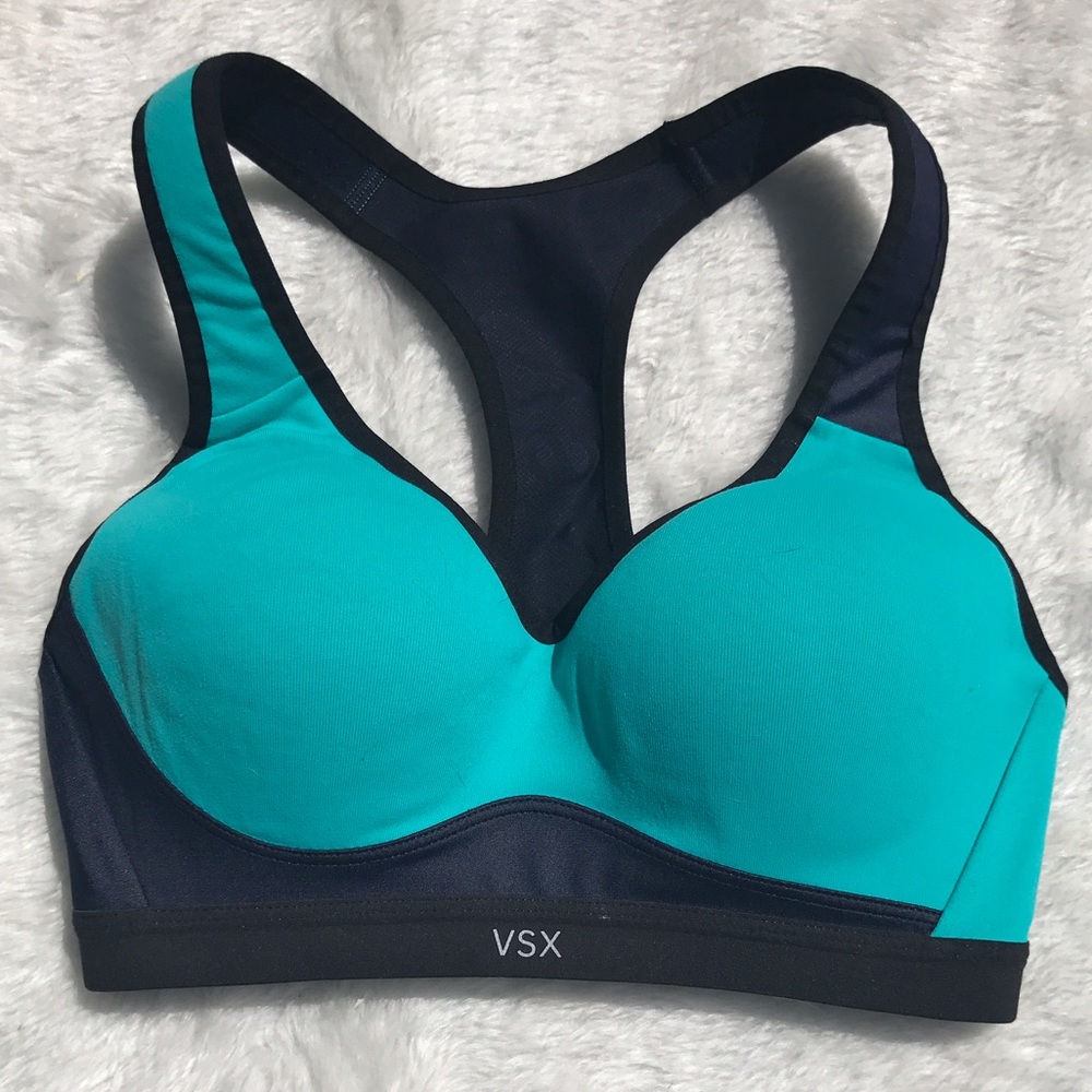 VSX Sport 32C Sports Bra Teal and Black